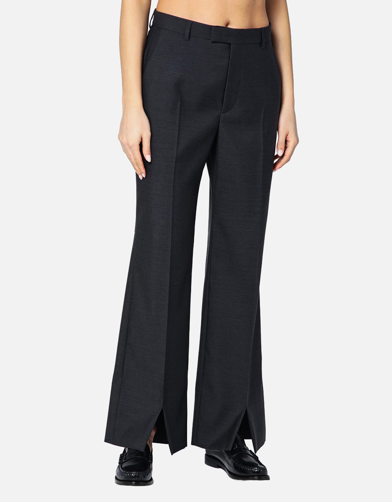 Gucci グレーウールパンツ (パンツ) IFCHIC.COM