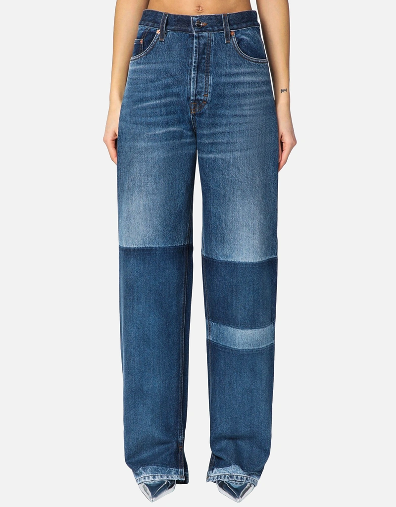 Gucci ツートーンワイドレッグデニムジーンズ (パンツ) IFCHIC.COM