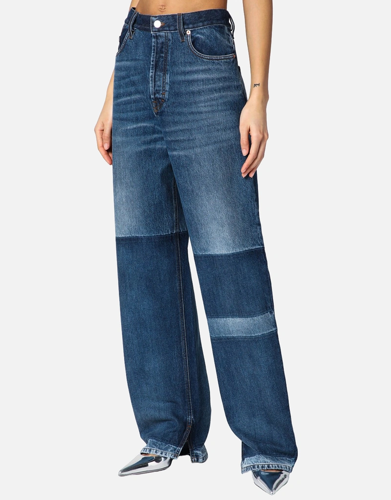 Gucci ツートーンワイドレッグデニムジーンズ (パンツ) IFCHIC.COM