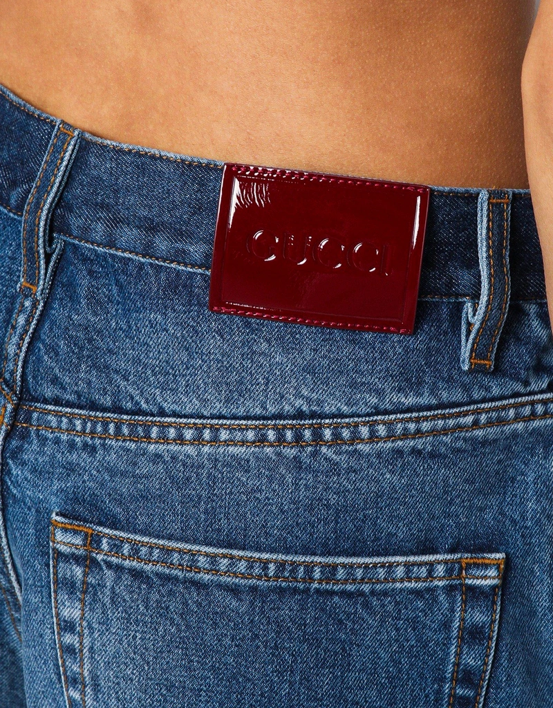 Gucci ツートーンワイドレッグデニムジーンズ (パンツ) IFCHIC.COM