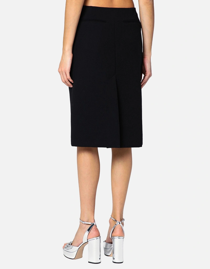 Gucci 黒ウールクレープスカート (ドレス) IFCHIC.COM