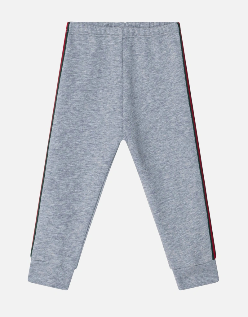 Gucci Kids キッズ グレー コットン ジョギングパンツ ウェブテープ