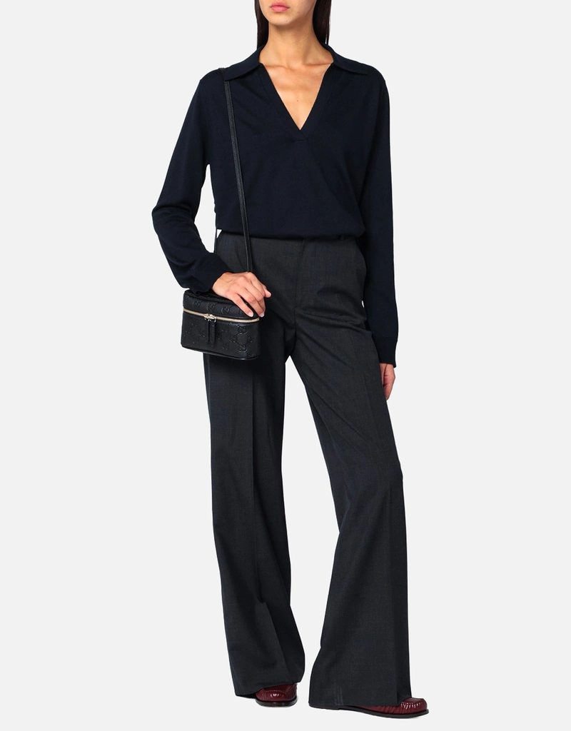 Gucci ネイビーブルーコットンセーター (トップス) IFCHIC.COM