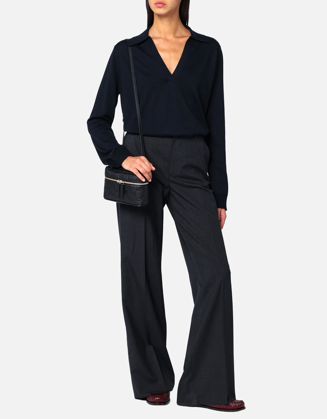 Gucci ネイビーブルーコットンセーター (トップス) IFCHIC.COM