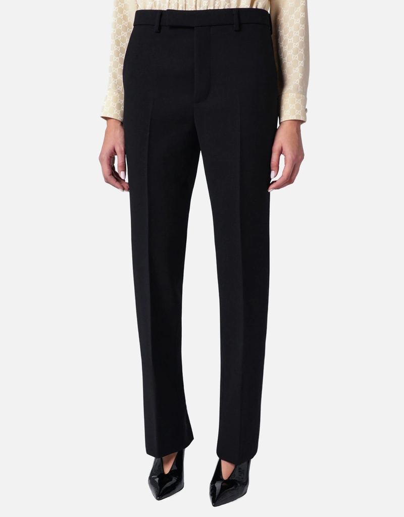 Gucci ブラックスキニーホールパンツ (パンツ) IFCHIC.COM