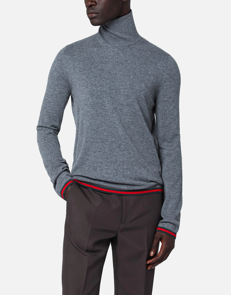 Gucci Grey cashmere turtleneck sweater (Clothing,Shirts) IFCHIC.COM