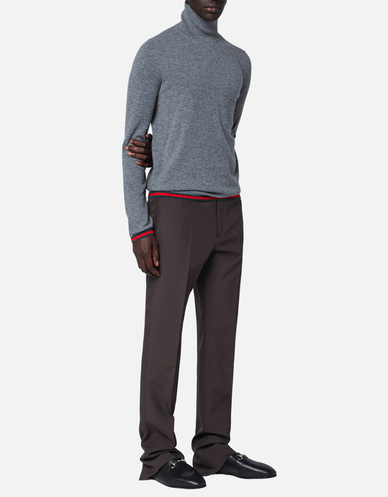 GUCCI Gucci Grey cashmere turtleneck sweater - L　グッチ グレー カシミア タートルネック セーター - L