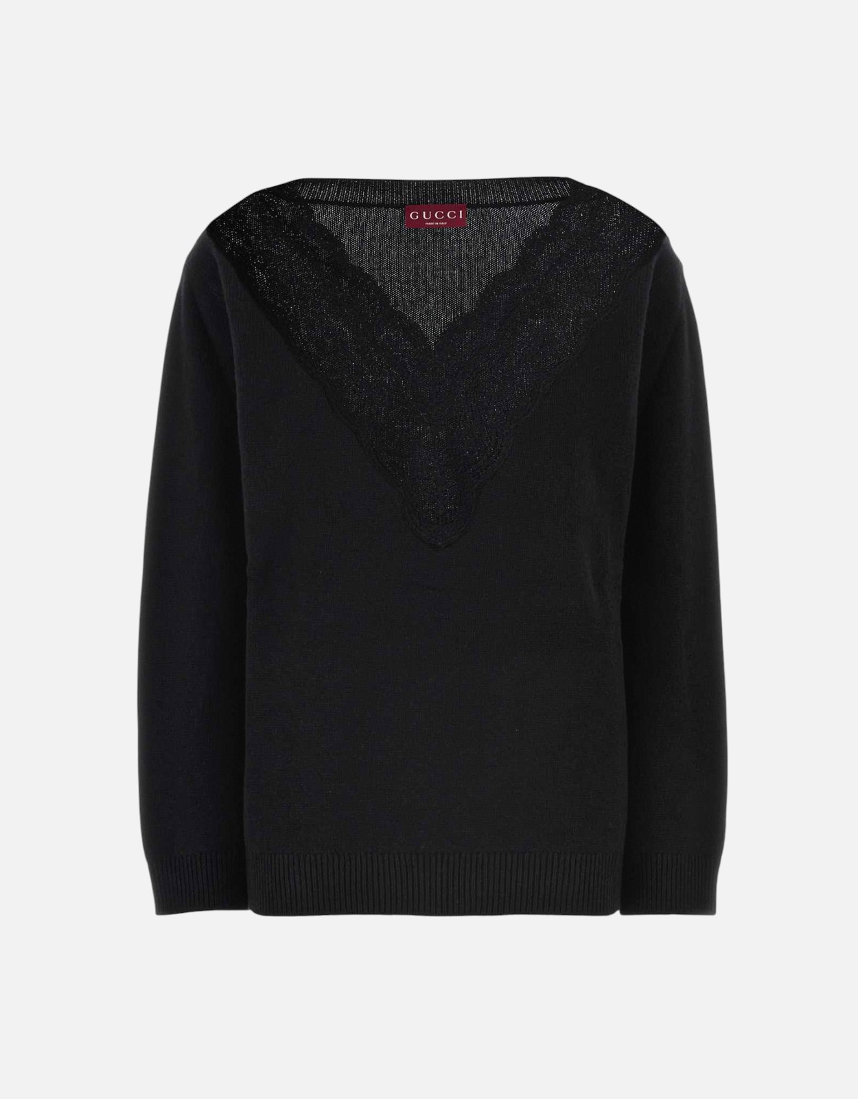 Gucci レース付きウール＆カシミヤセーター (すべての新品) IFCHIC.COM