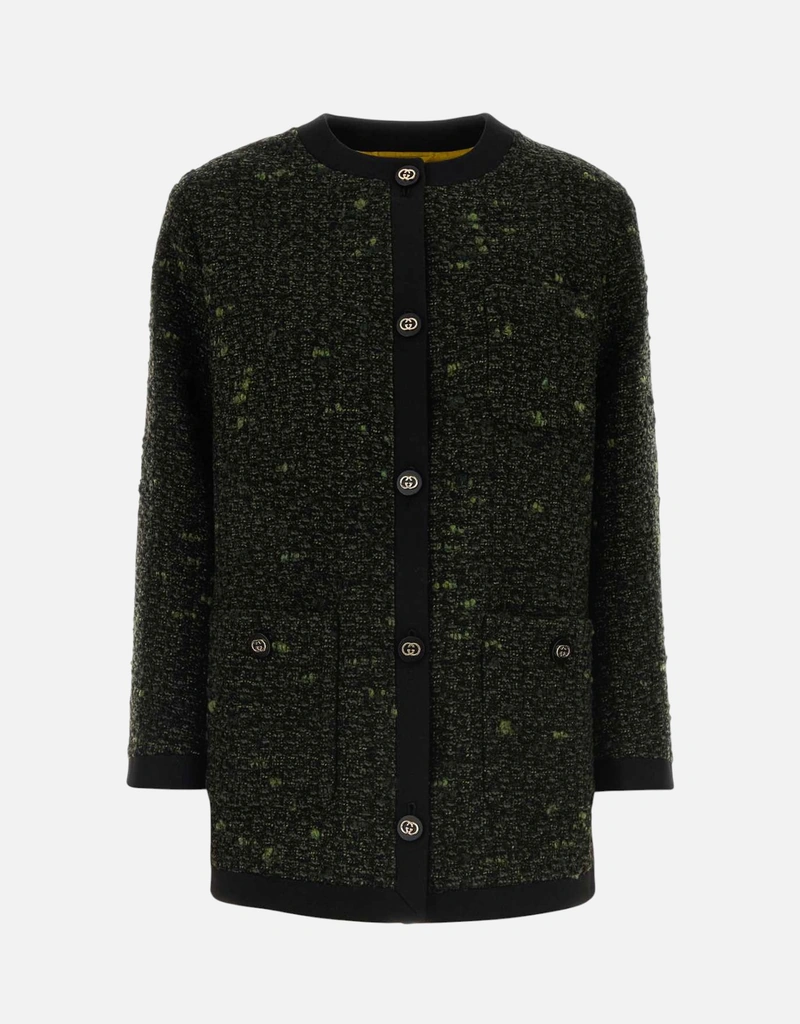 Gucci マルチカラウールブレンドツイードコート (すべての新品) IFCHIC.COM