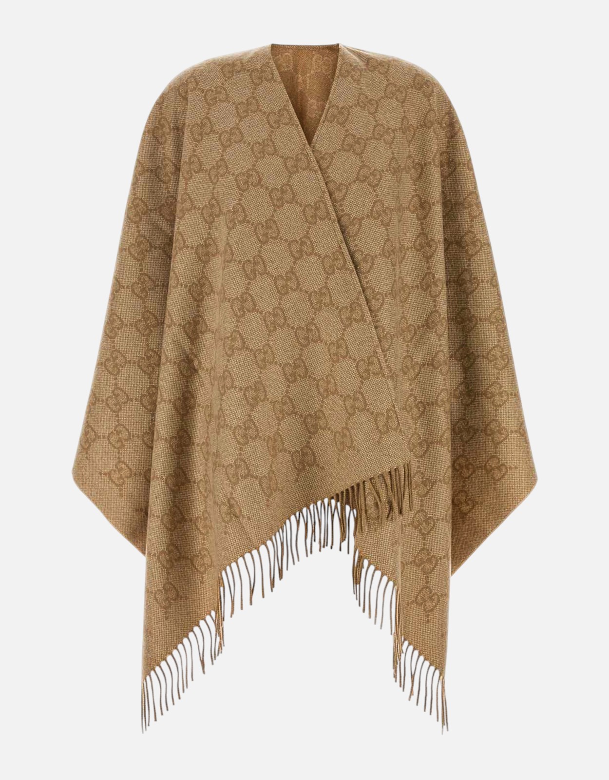 Gucci カシミヤ混紡刺繍ケープ (すべての新品) IFCHIC.COM