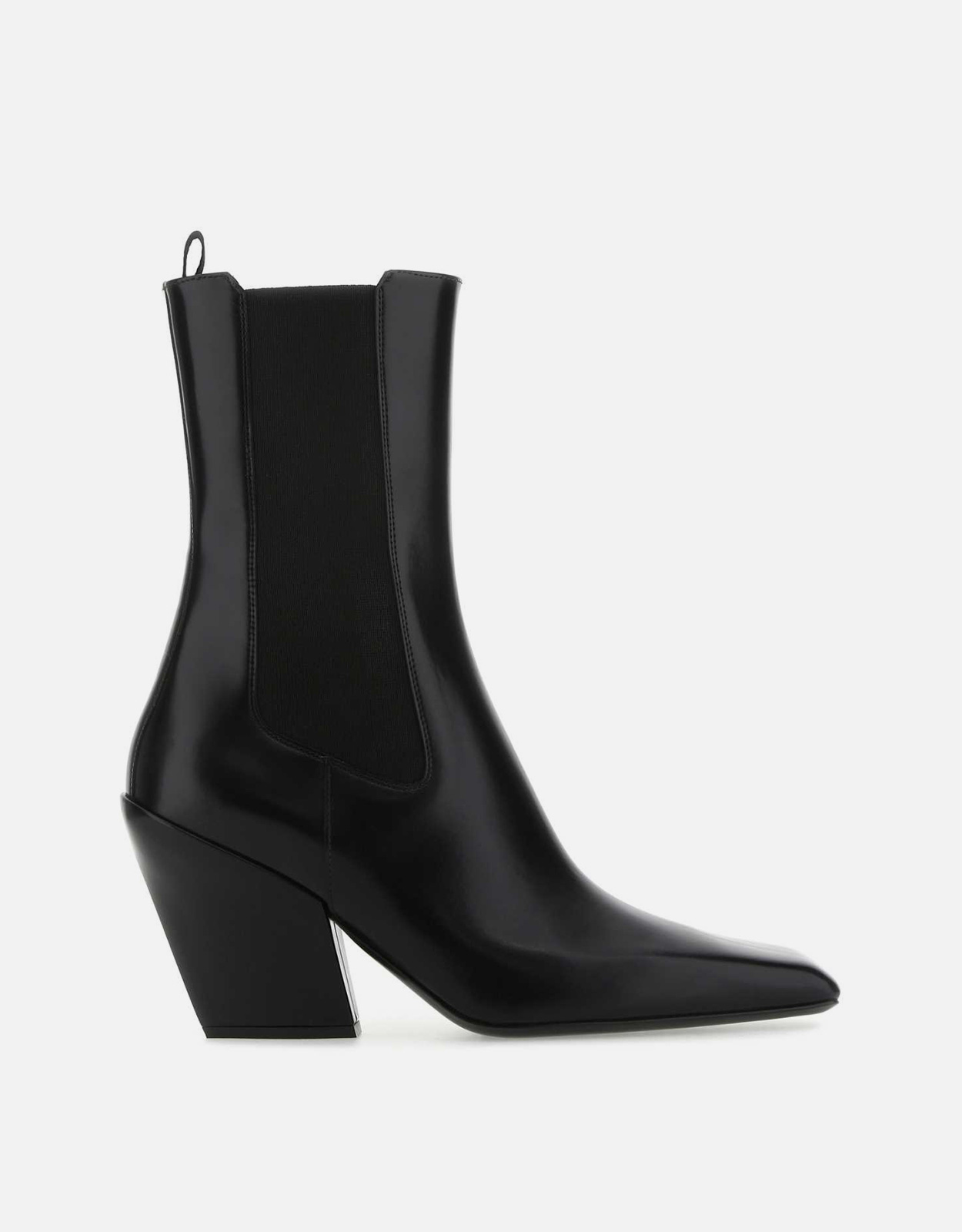 Prada ブラックレザーアンクルブーツ () IFCHIC.COM