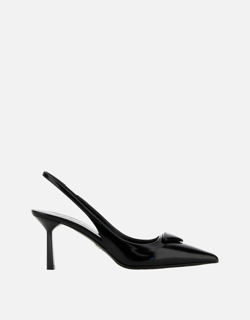 Prada ブラッシュドレザー スリングバックパンプス () IFCHIC.COM