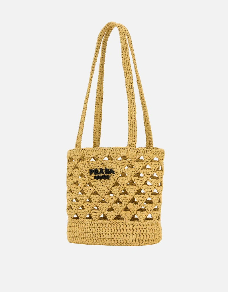 PRADA バッグ　ストロー　ショルダーバッグ 関税負担なし☆PRADA プラダ ショルダーストラップ付 バッグ (PRADA