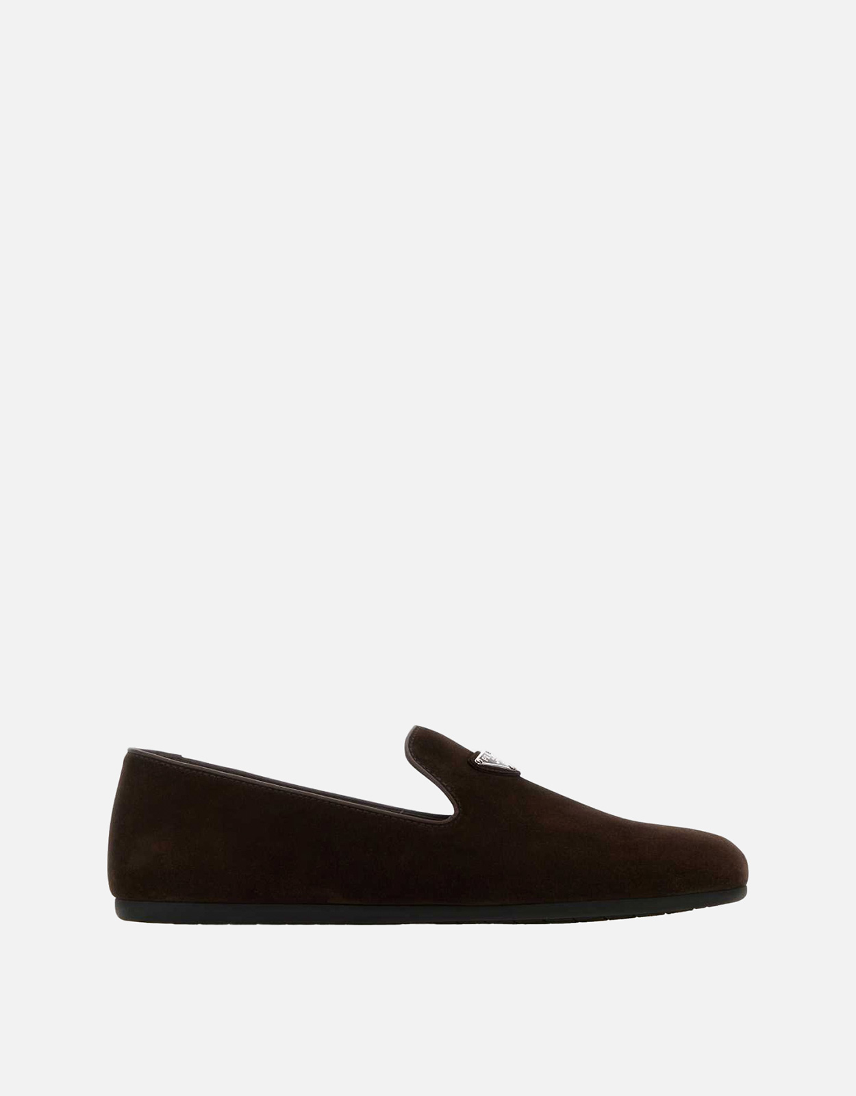 Prada メンズダークブラウンスエードローファーズ () IFCHIC.COM