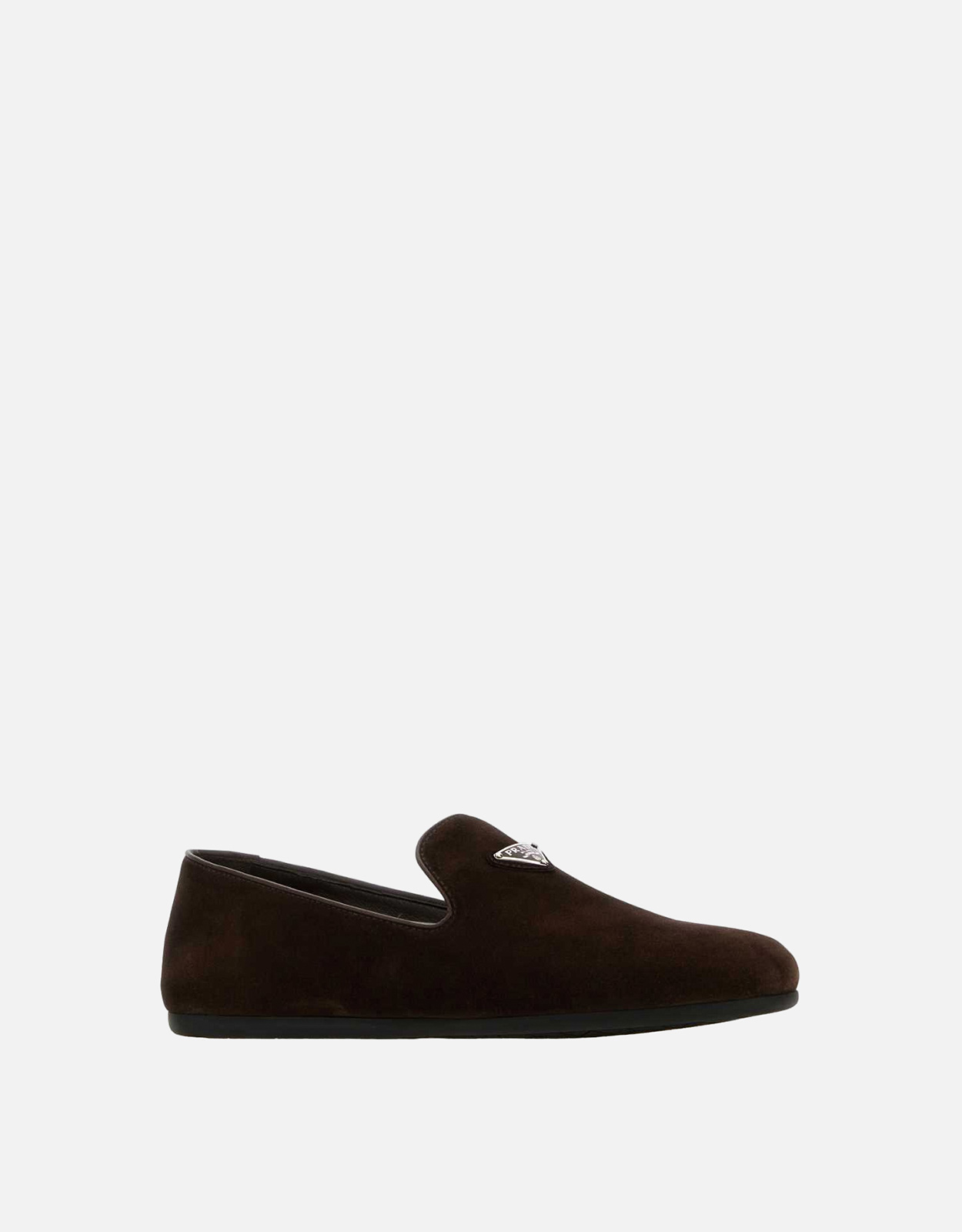 Prada メンズダークブラウンスエードローファーズ () IFCHIC.COM
