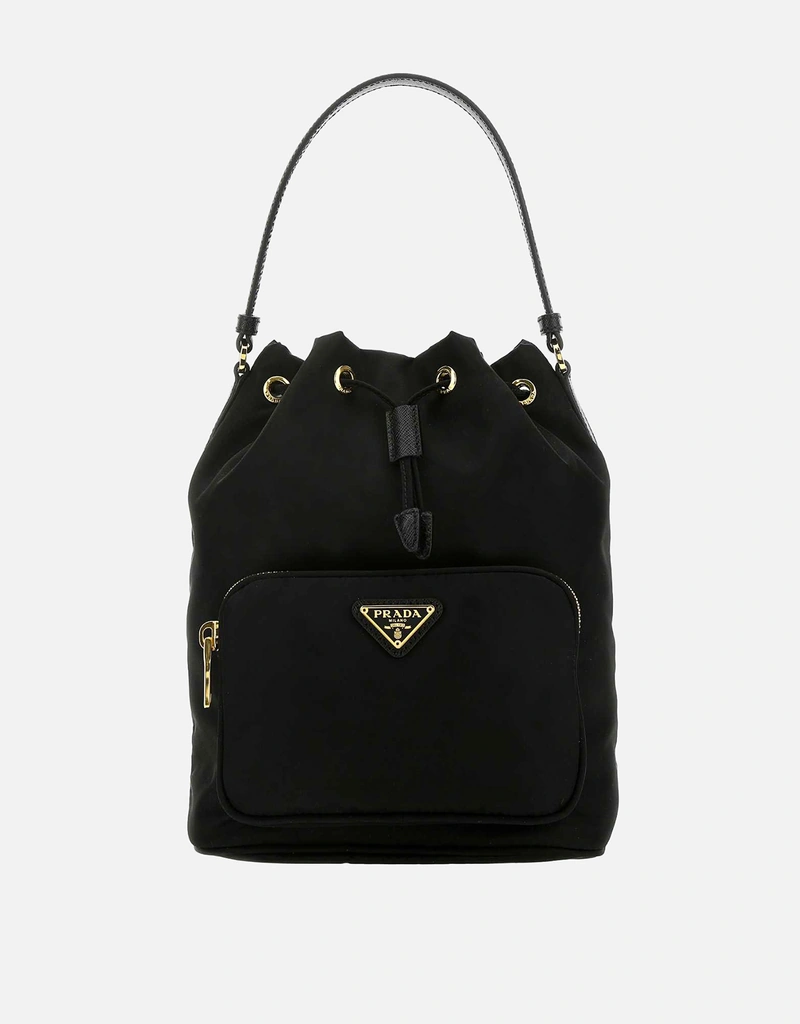 Prada ブラック Re-Nylon デュエット バケットバッグ () IFCHIC.COM