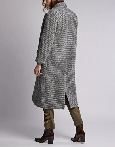 Sikinos Houndstooth Long Coat
