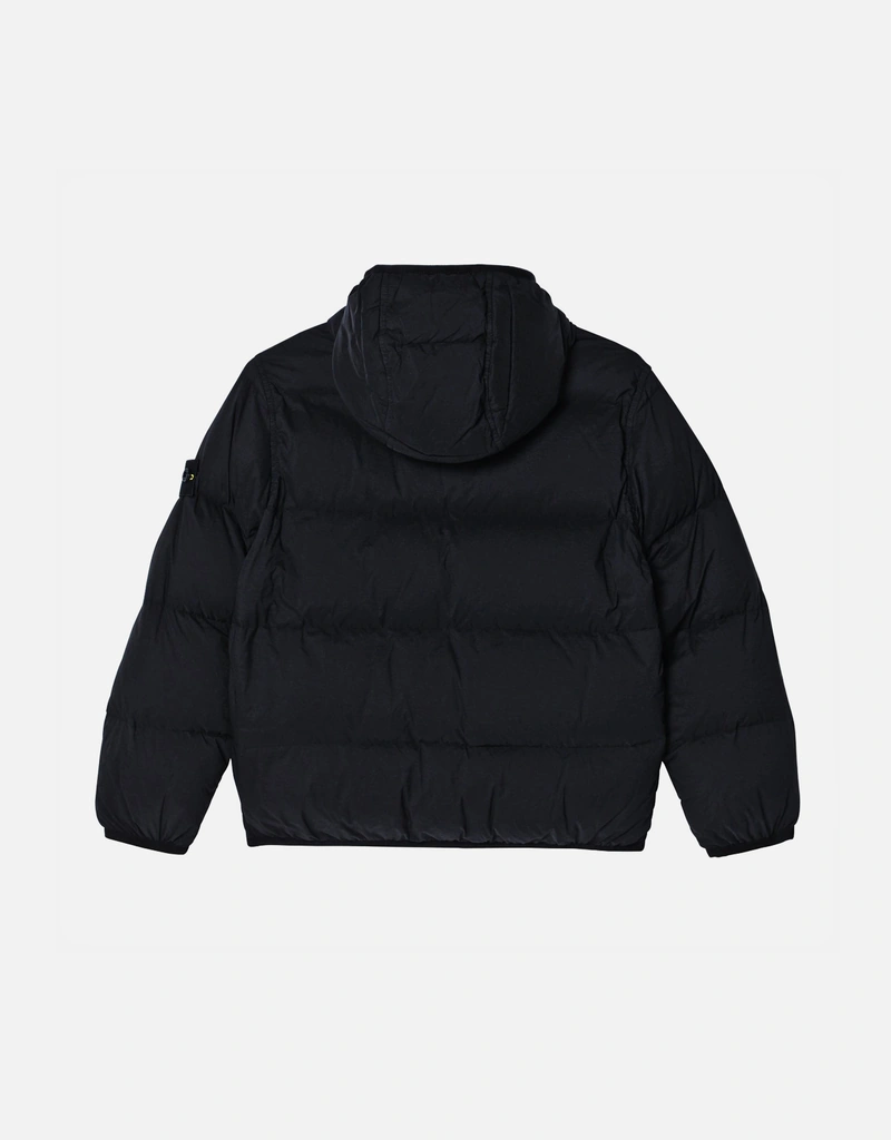 Stone Island Kids キッズ ブラック ナイロン ジップジャケット