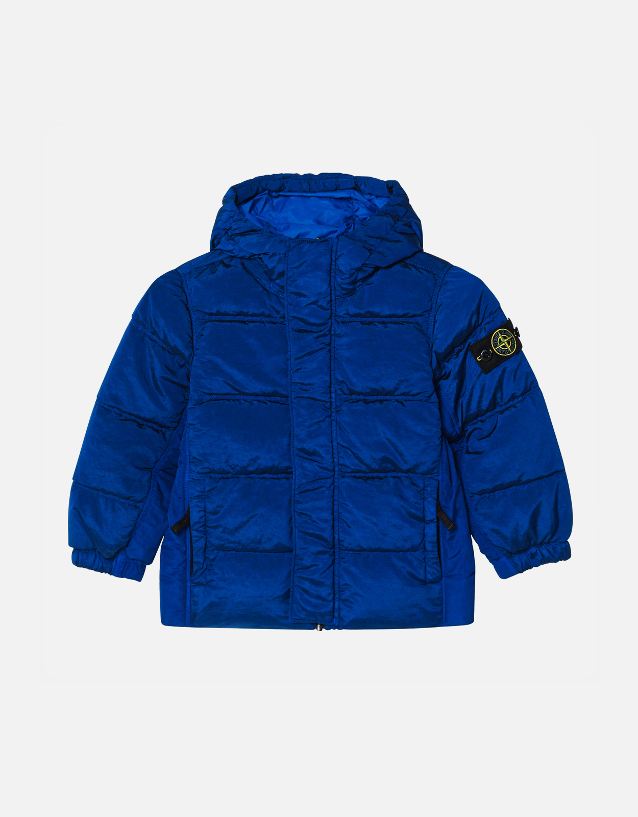 STONE  ナイロンジャケット 青 Stone Island Kids キッズ エレクトリックブルー ナイロン ジップ