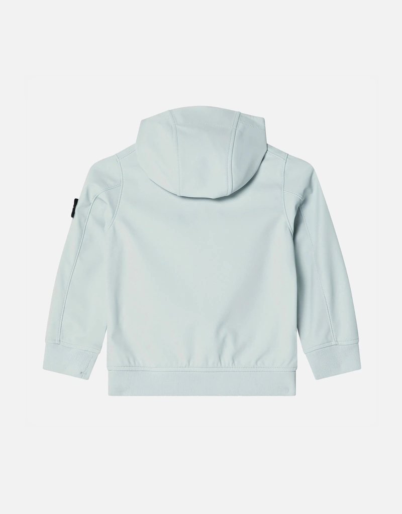Stone Island Kids キッズライトブルーナイロンフードジャケット