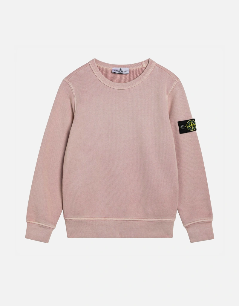 Stone Island Kids キッズ ピンク コットン クルーネック スウェット