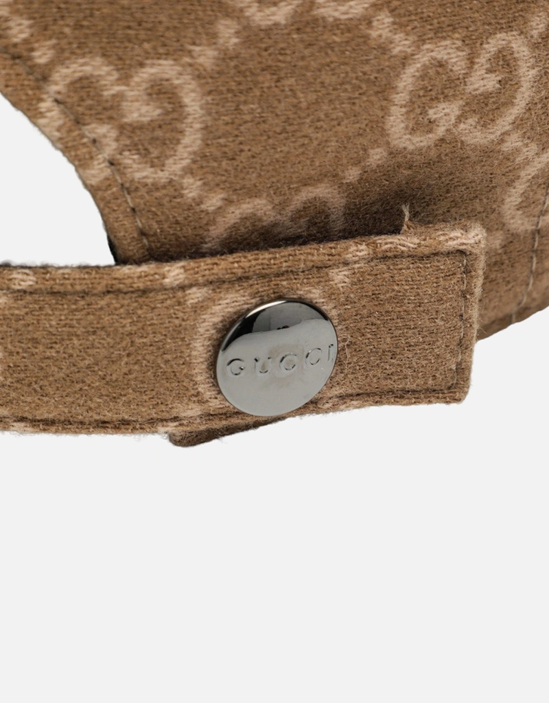 GUCCI ベージュ ロゴ入り ベースボールキャップ Mサイズ maido-selection_204-005