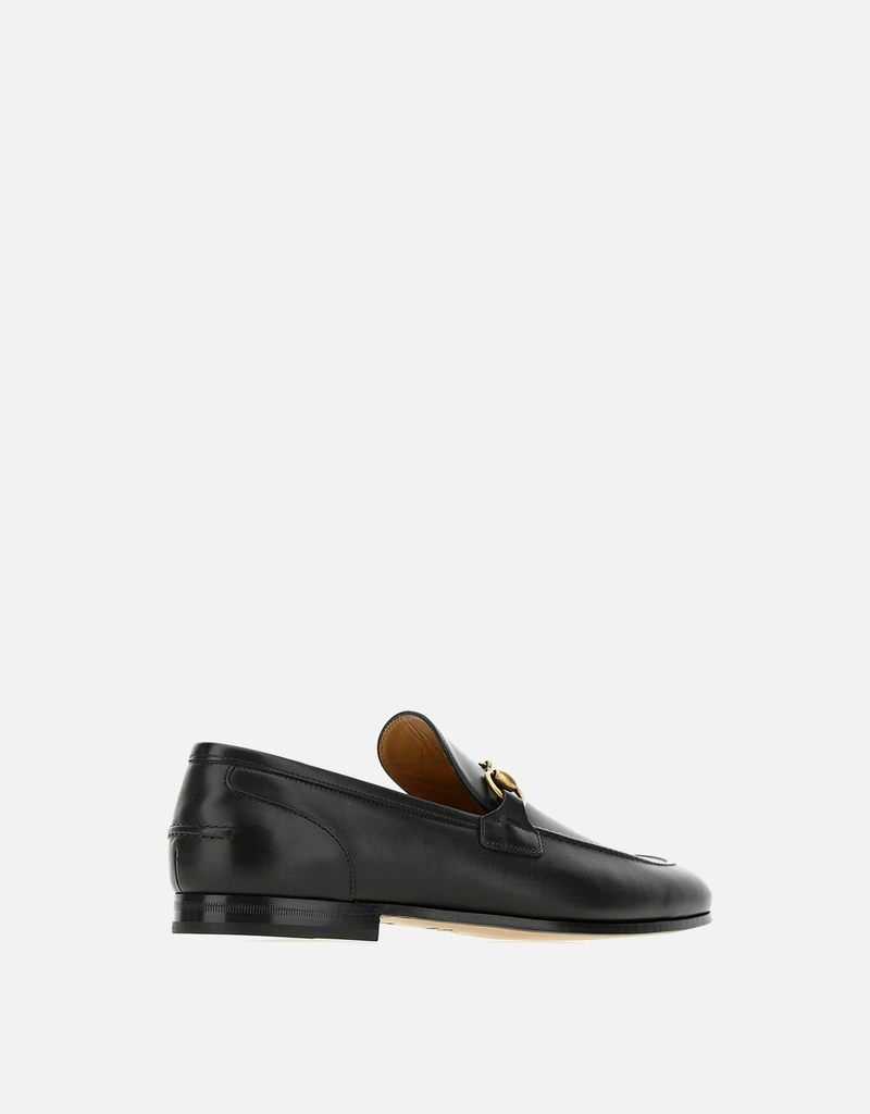Gucci メンズブラックカーフスキンレザーローファー () IFCHIC.COM