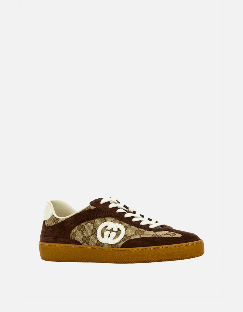 Gucci メンズ GG生地とスエード スニーカー () IFCHIC.COM