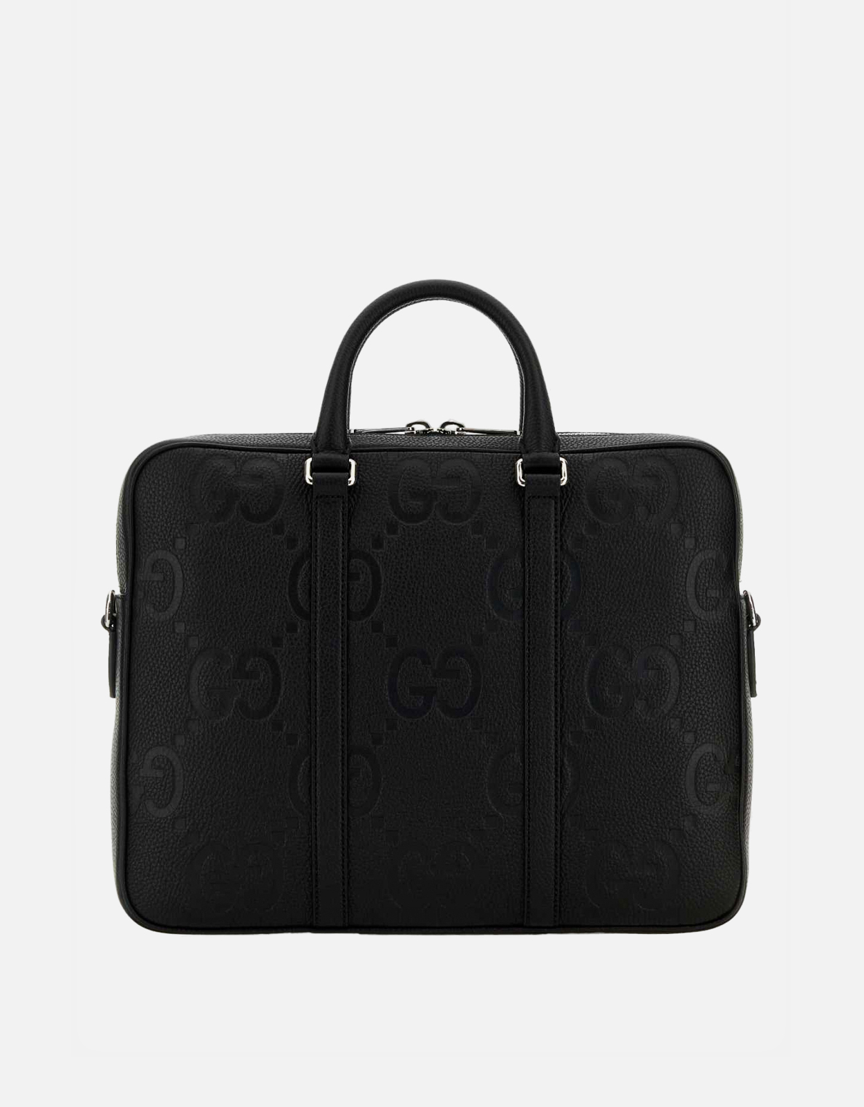 Gucci メンズ ブラック ペブルレザー ブリーフケース () IFCHIC.COM