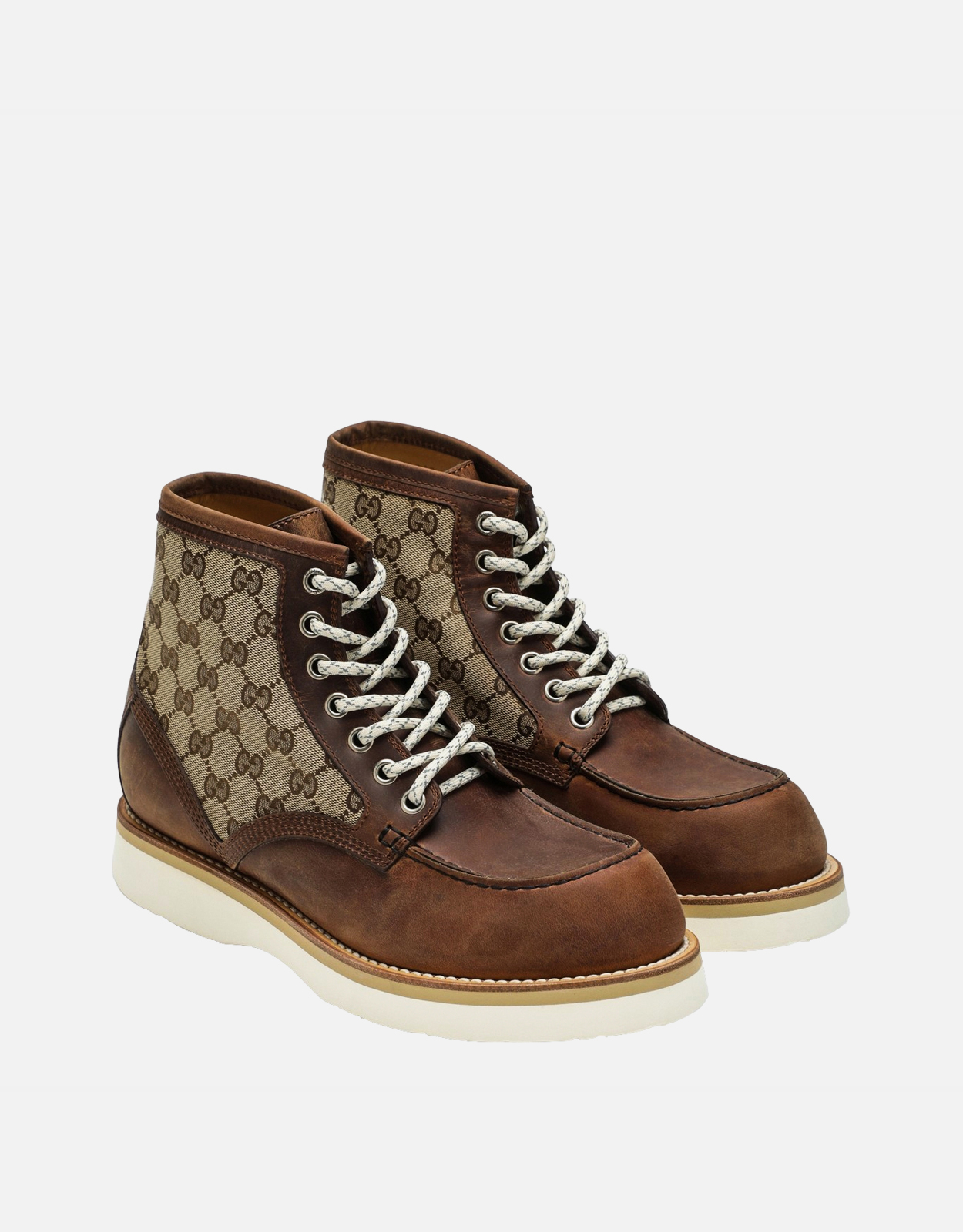 Gucci メンズGGインサートレースアップアンクルブーツ () IFCHIC.COM