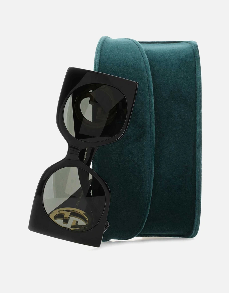Gucci ブラックアセテートサングラス () IFCHIC.COM