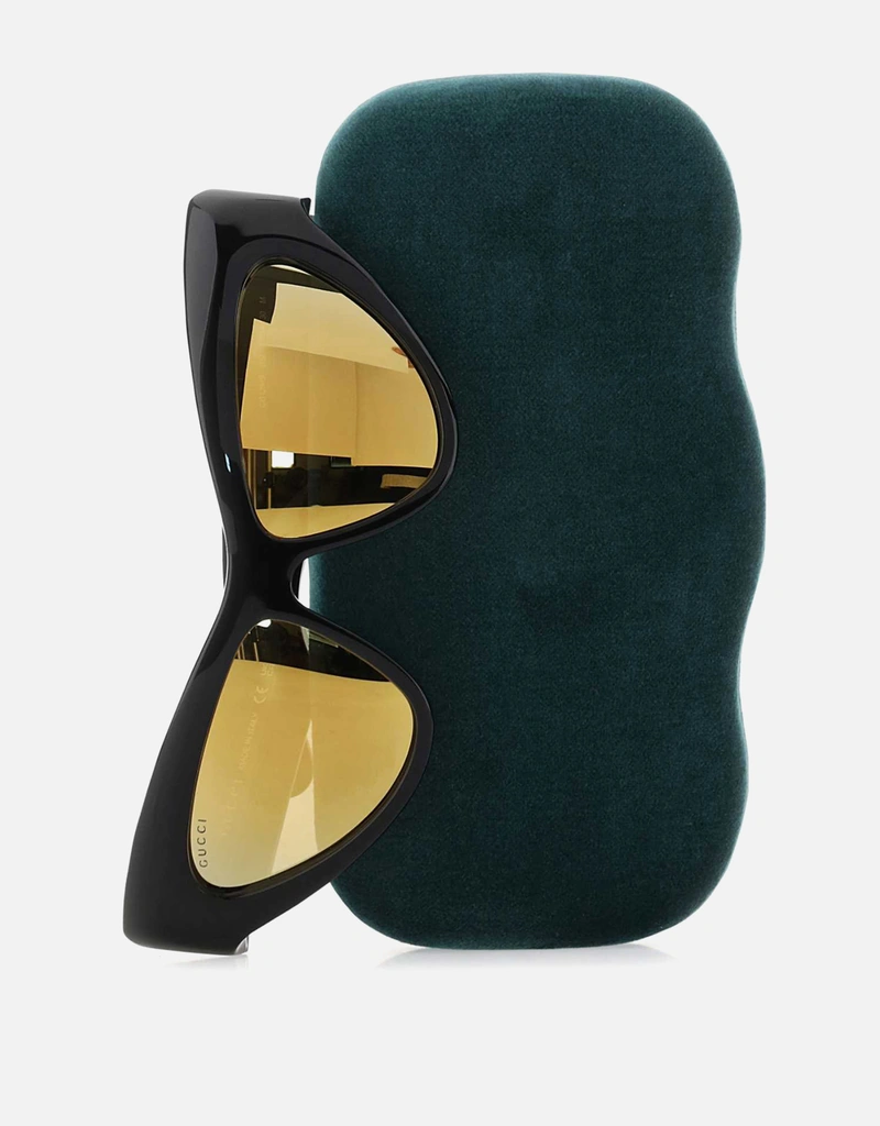 Gucci ブラックアセテートサングラス () IFCHIC.COM