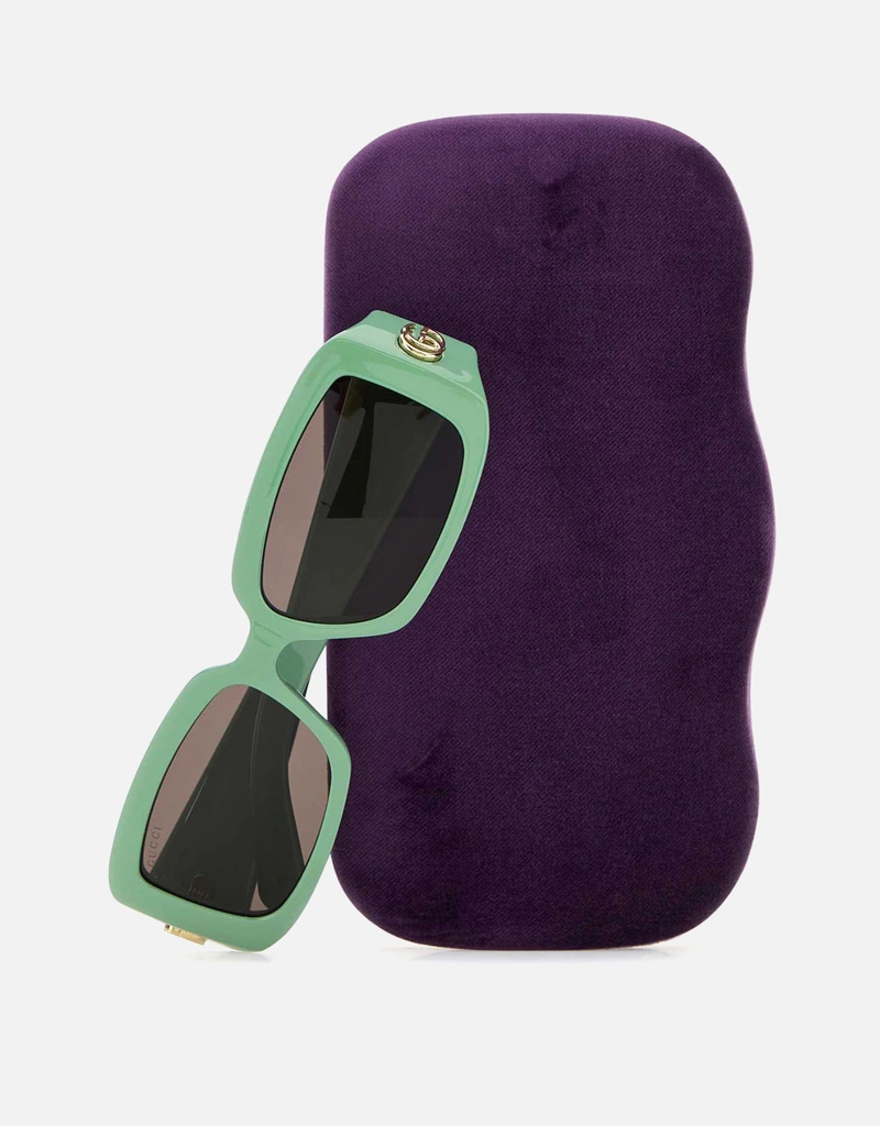 Gucci シーグリーンアセテートサングラス () IFCHIC.COM