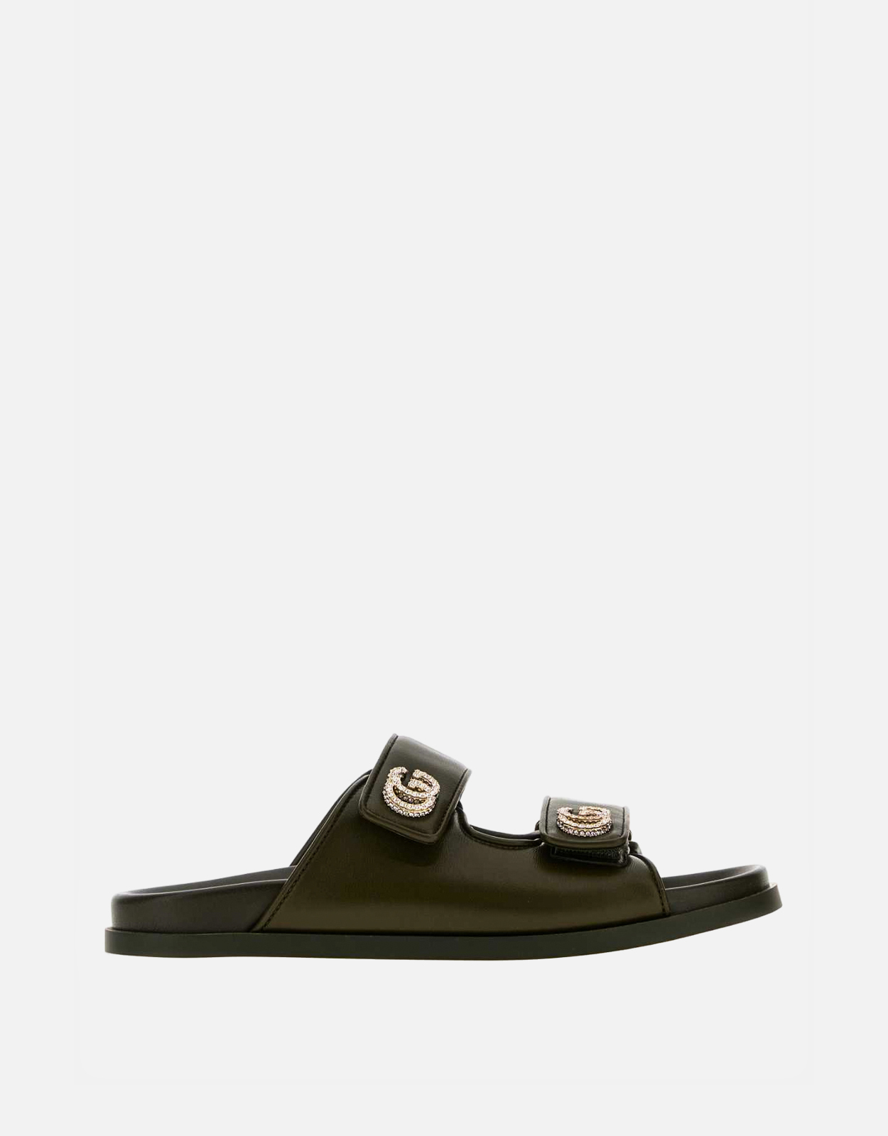 GUCCI オリーブグリーン レザー ウェッジヒールブーティ37h Gucci