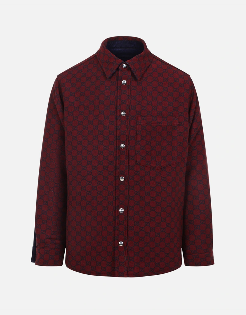Gucci Reversible Oversized Denim Men Shirt - Blue/Mix Gucci Reversible Oversized Denim Men Shirt - Blue/Mix
