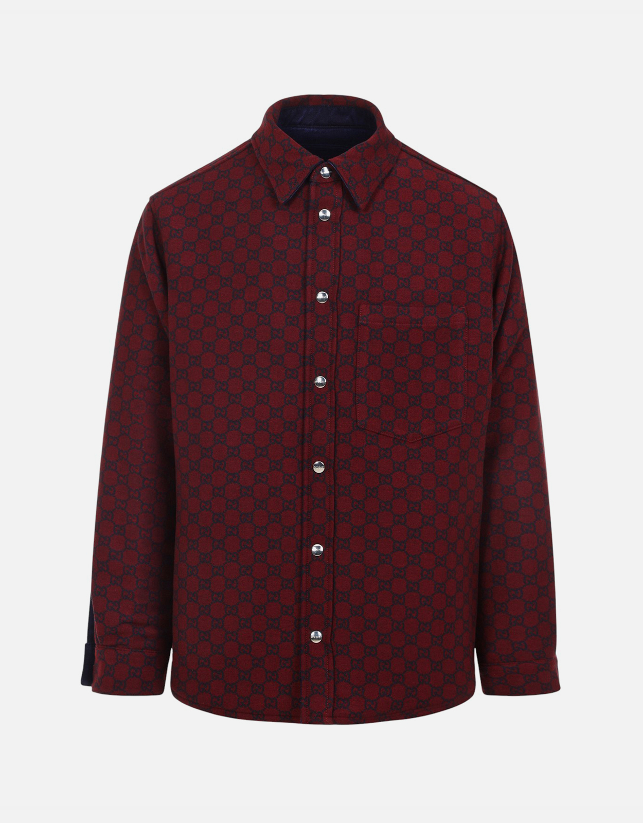 Gucci Reversible Oversized Denim Men Shirt - Blue/Mix Gucci Reversible Oversized Denim Men Shirt - Blue/Mix