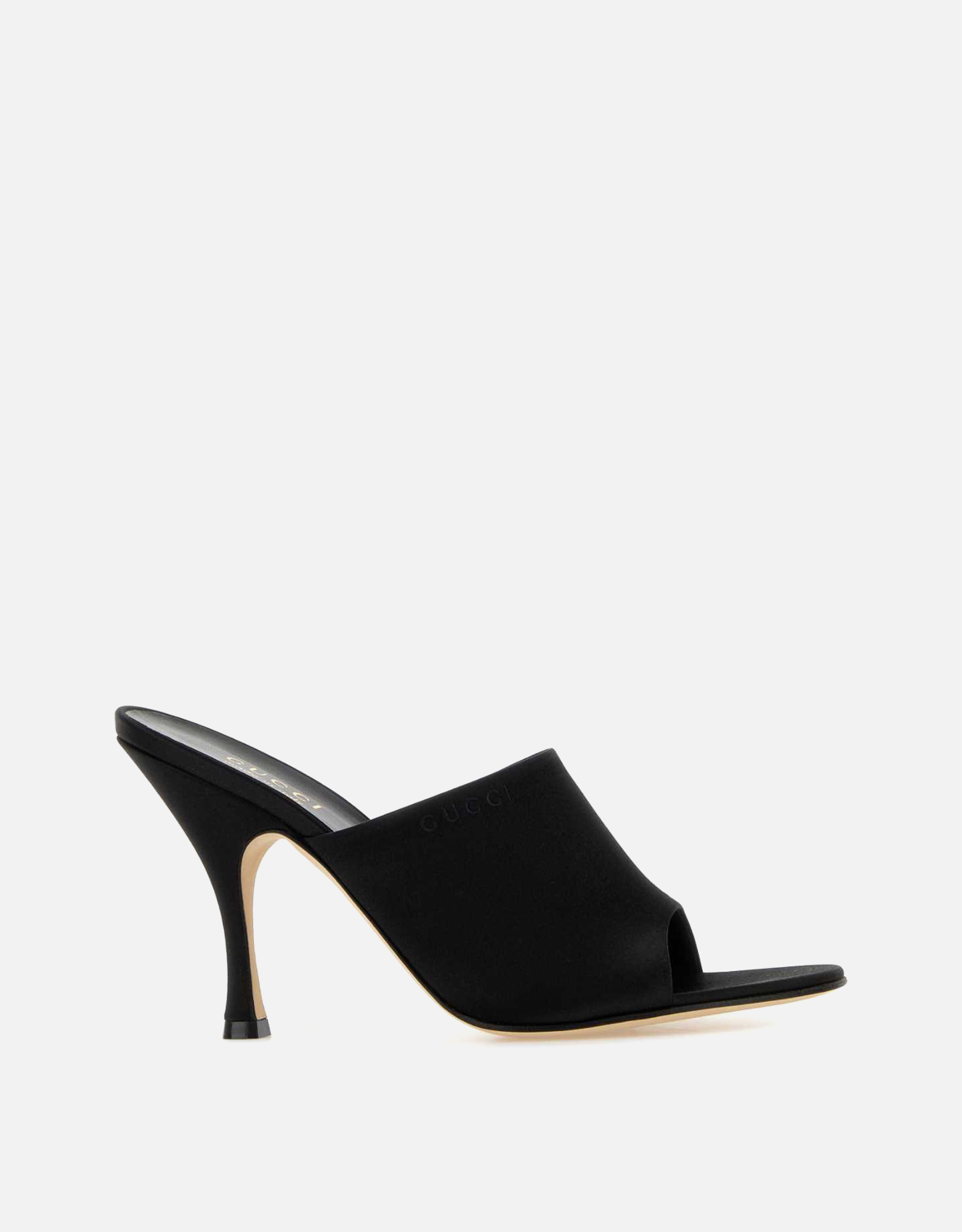 Gucci ブラックサテンハイヒールミュール () IFCHIC.COM