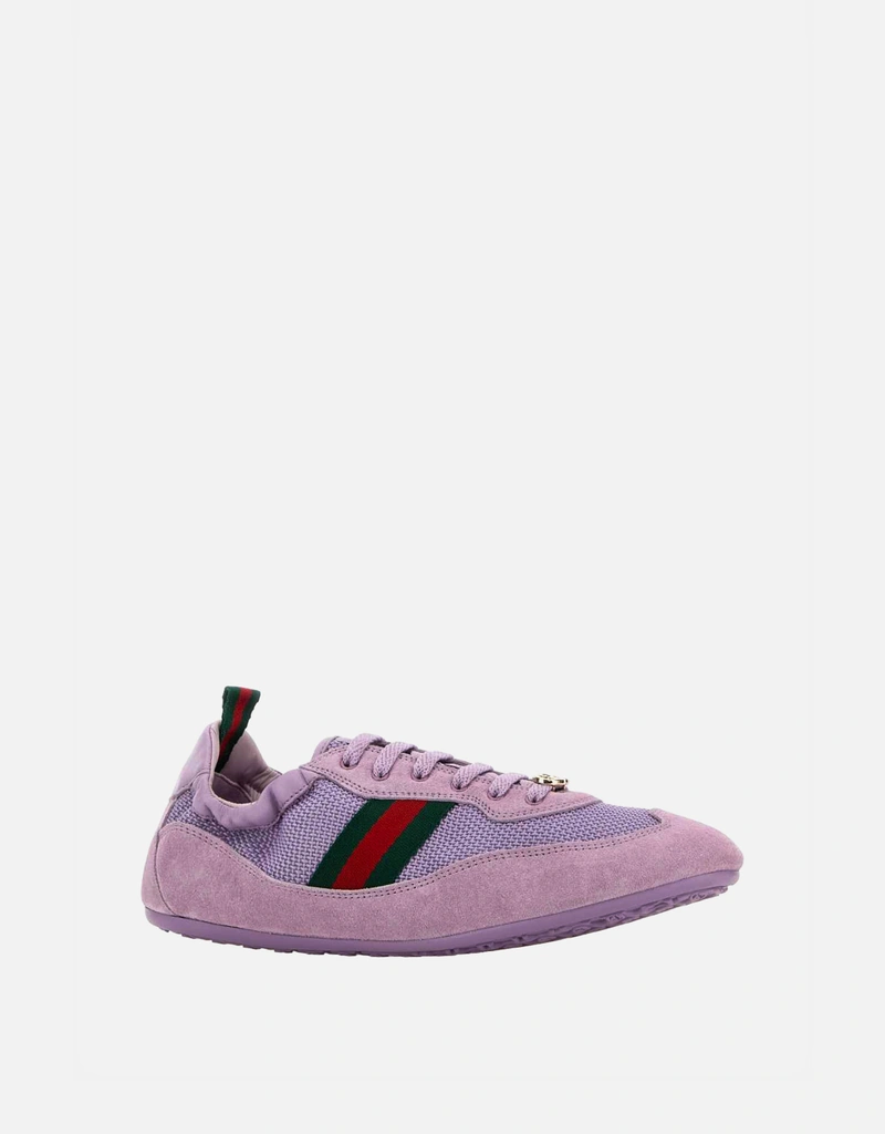 Gucci Women's Shift Fabric and Suede Sneakers () IFCHIC.COM