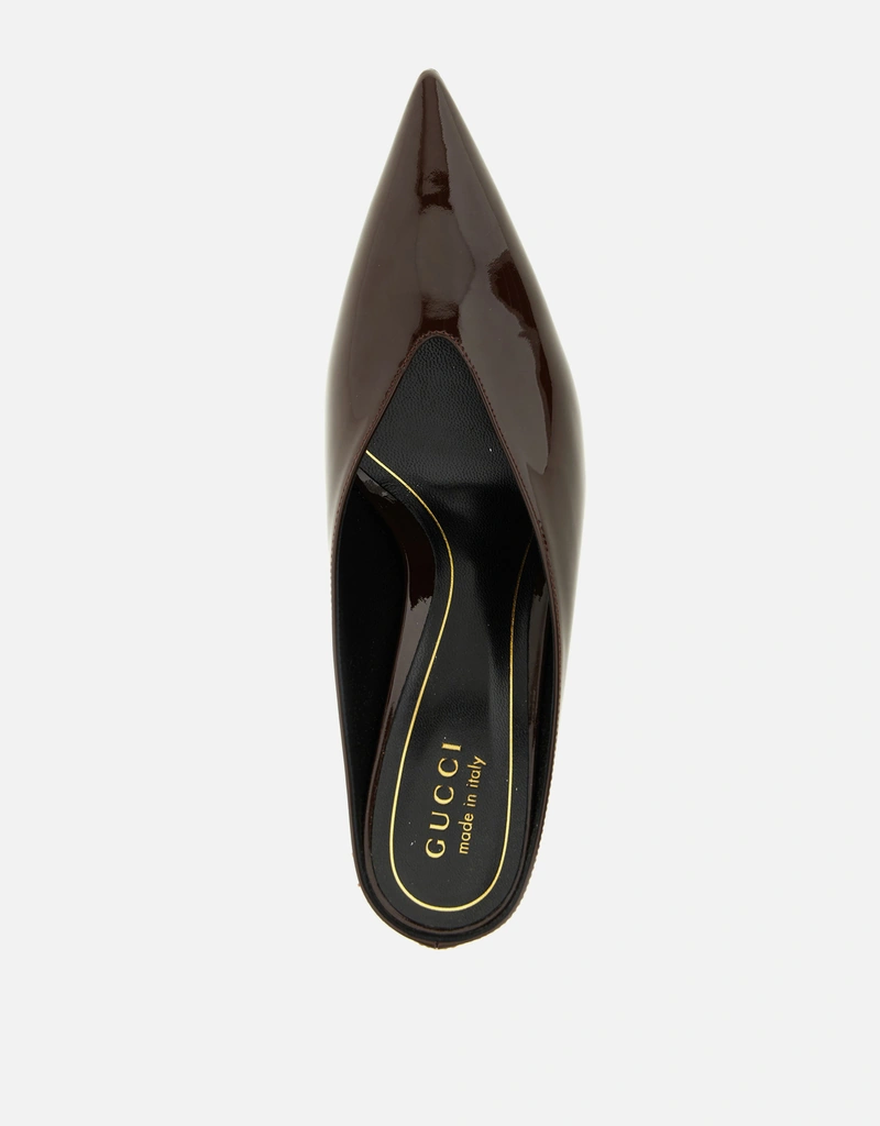 Gucci パテントレザー ミッドヒール ミュール () IFCHIC.COM