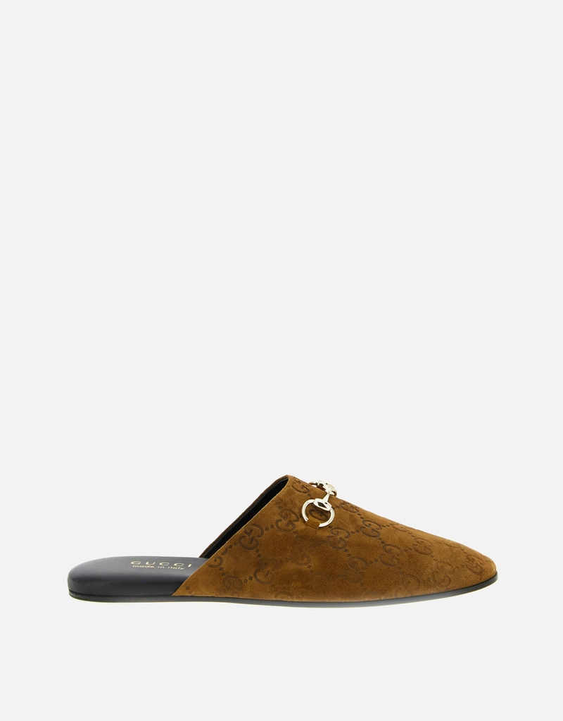 Gucci レディーススエードホースビットフラットミュール () IFCHIC.COM
