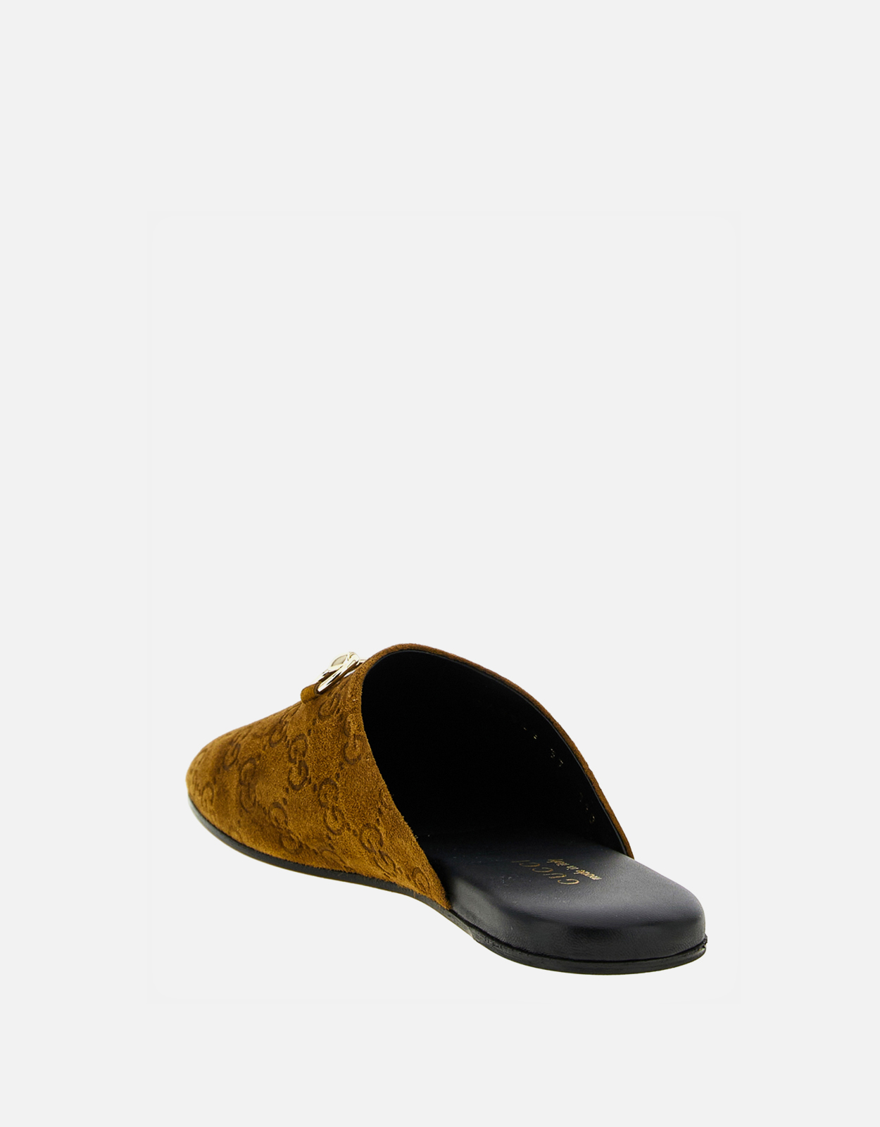 Gucci レディーススエードホースビットフラットミュール Gucci レディーススエードホースビットフラットミュール