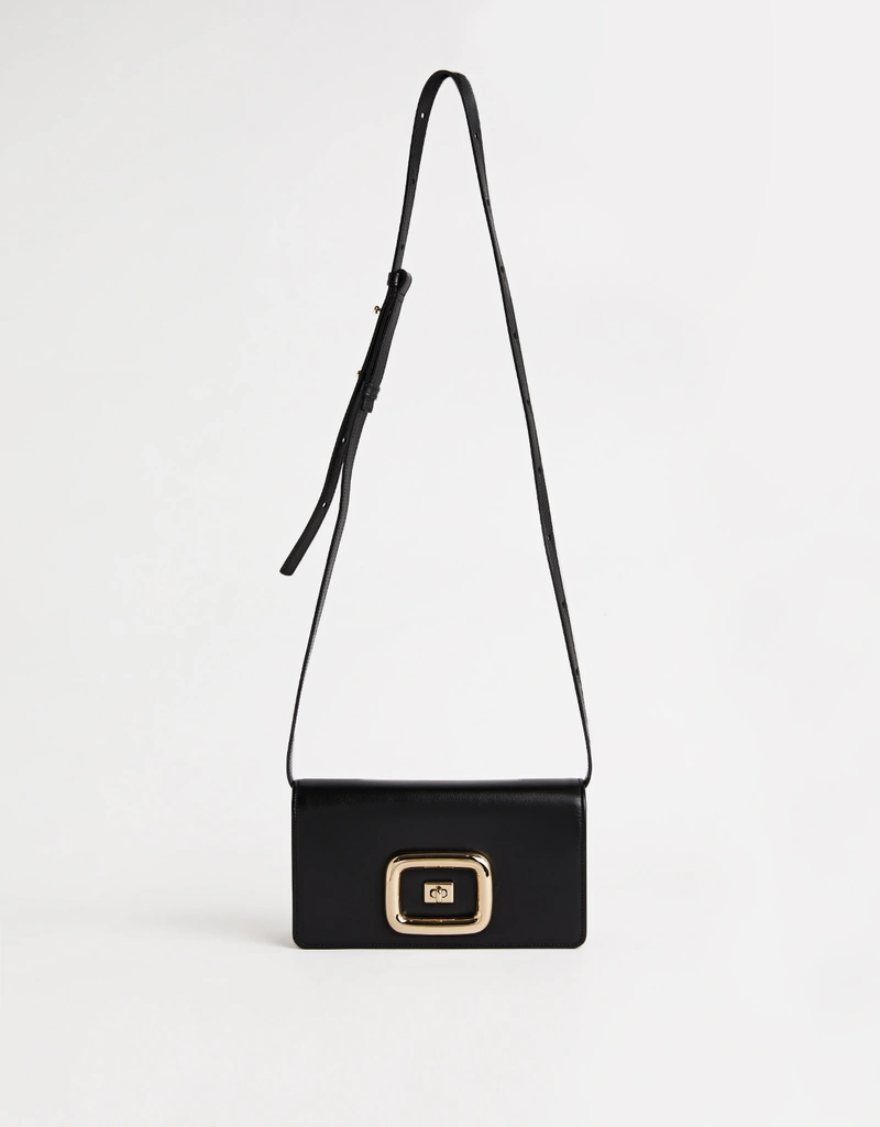 Roger Vivier Viv' Choc Mini Smooth Leather Crossbody Bag () IFCHIC.COM