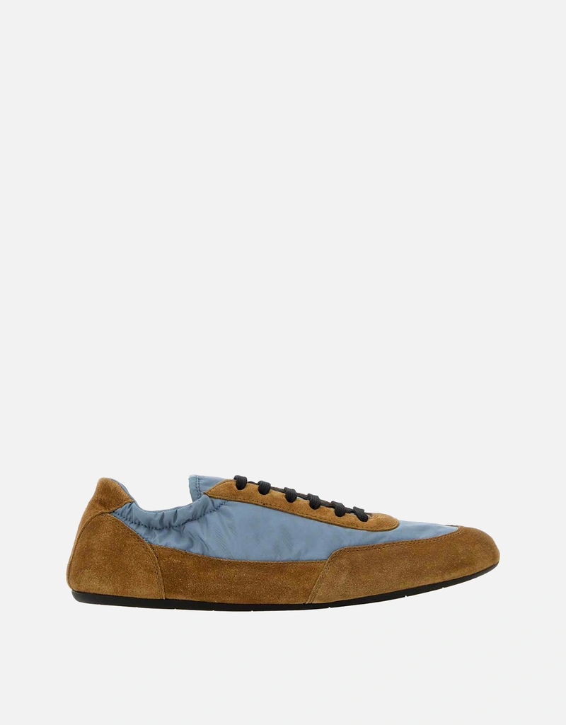 Prada ツートーンRe-Nylonとスエードの折りたたみスニーカー () IFCHIC.COM