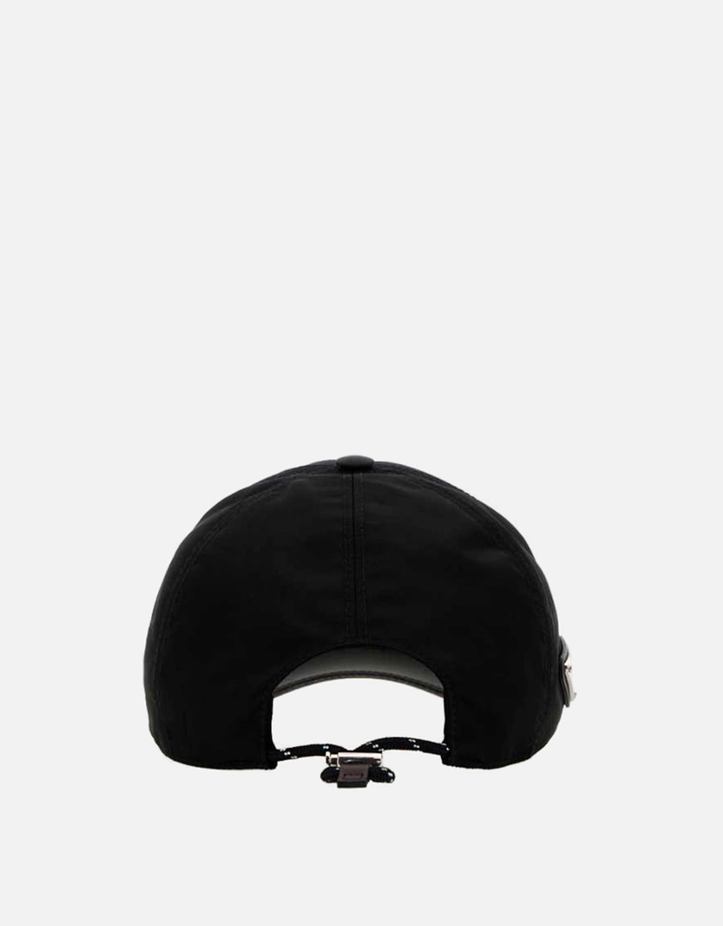 Prada メンズ リナイロン レザートリム ベースボールキャップ