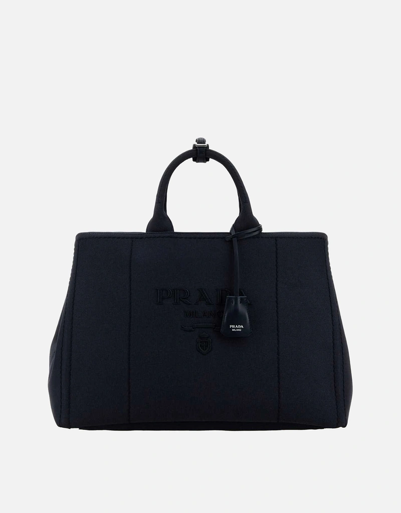 PRADA ネイビー キャンバス エコバッグ Prada メンズキャンバスショッピングバッグ () IFCHIC.COM