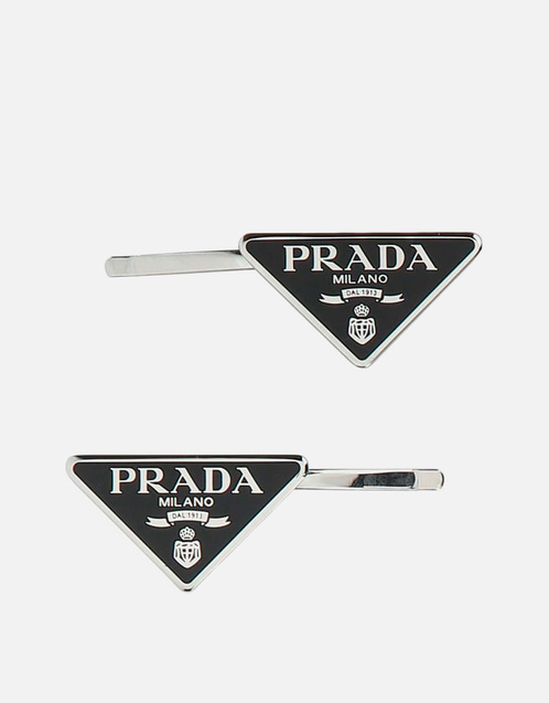Prada ブラックメタルヘアクリップセット () IFCHIC.COM