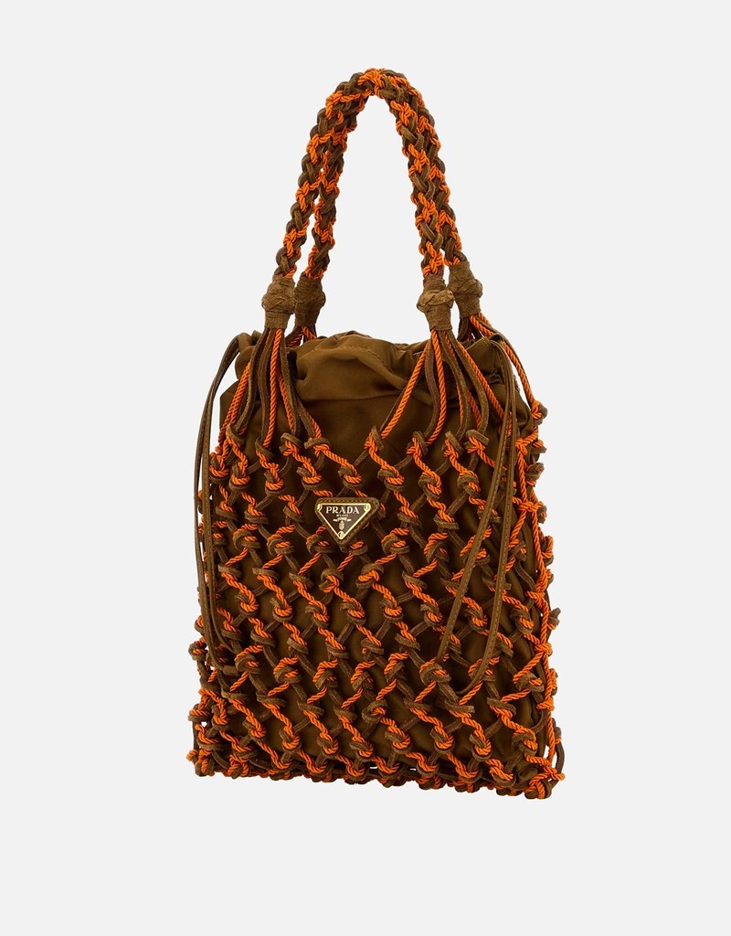 Prada 小牛革マクラメハンドバッグ () IFCHIC.COM