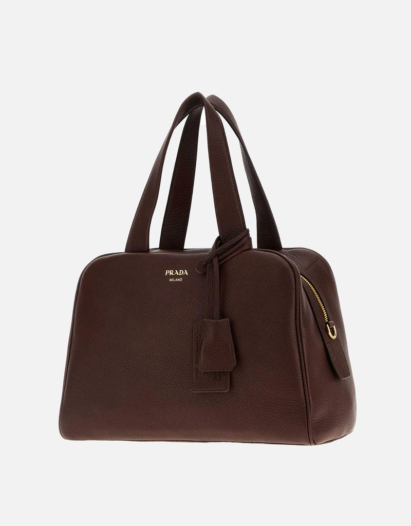 PRADA ブラウン ハンドバッグ Prada ブラウンレザーハンドバッグ () IFCHIC.COM