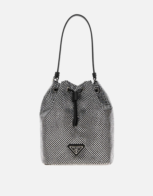 Prada 刺繍入りサテンバケットバッグ () IFCHIC.COM