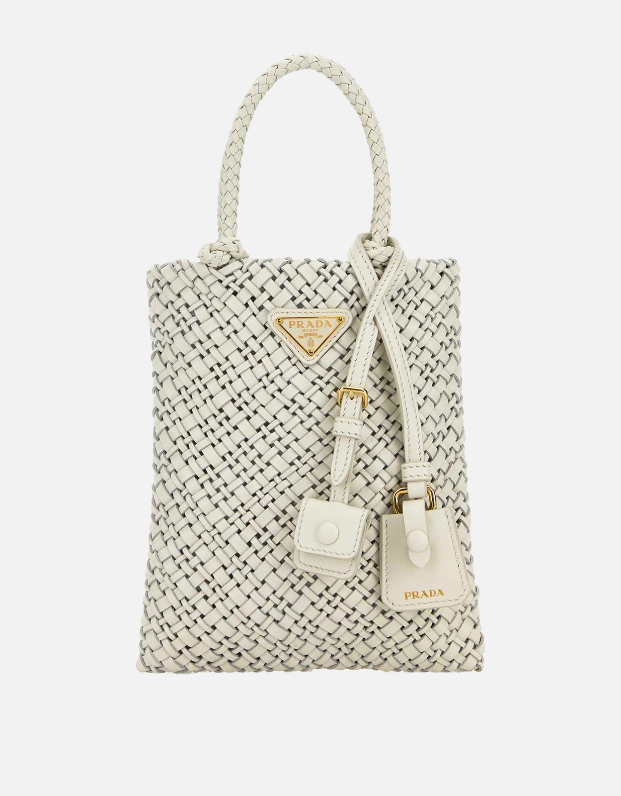 Prada ホワイトレザーハンドバッグ () IFCHIC.COM